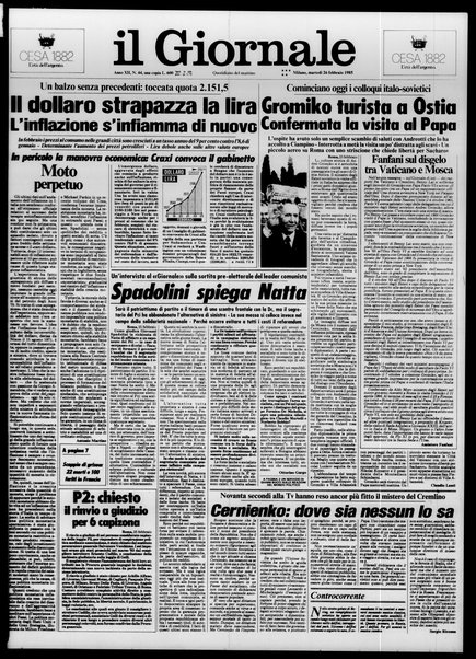 Il giornale : quotidiano del mattino